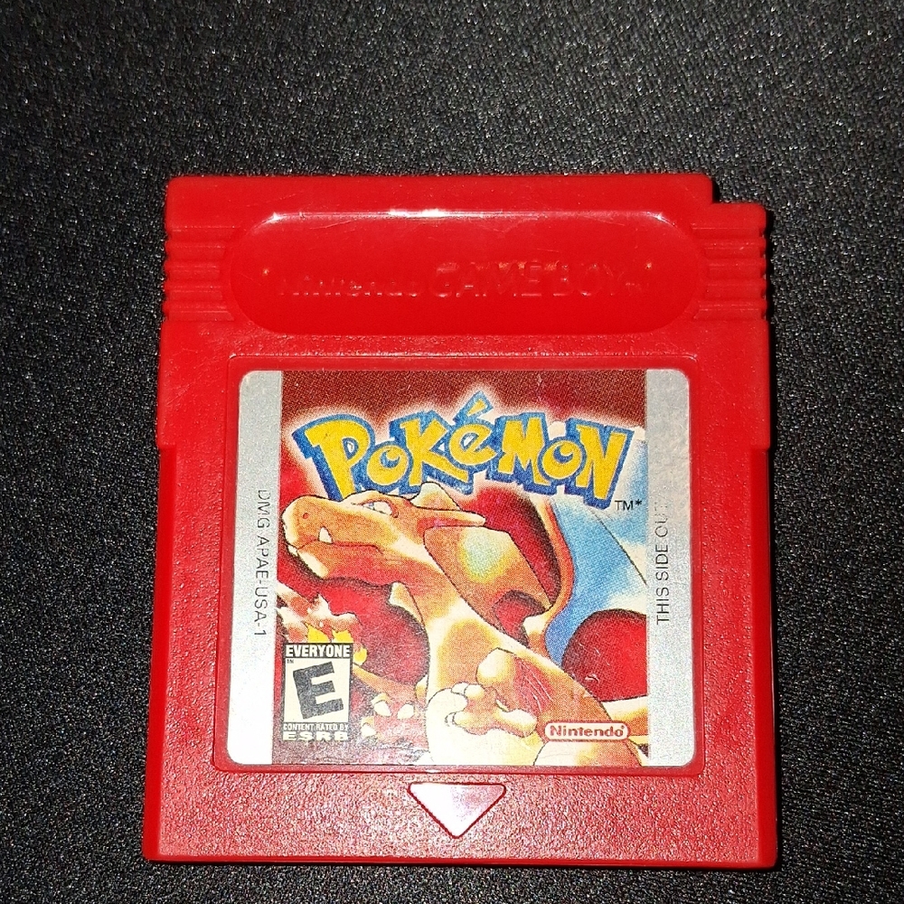 Pokemon Red Game For The Nintendo Game Boy Color And Clear Case